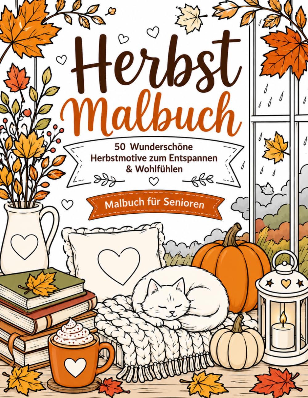 Herbst Malbuch: 50 Wunderschöne Herbstmotive zum Entspannen & Wohlfühlen: Malbuch für Senioren (Gemütliche Jahreszeiten: Verzaubernde Rückzugsorte) (German Edition) baixar o livro de graça