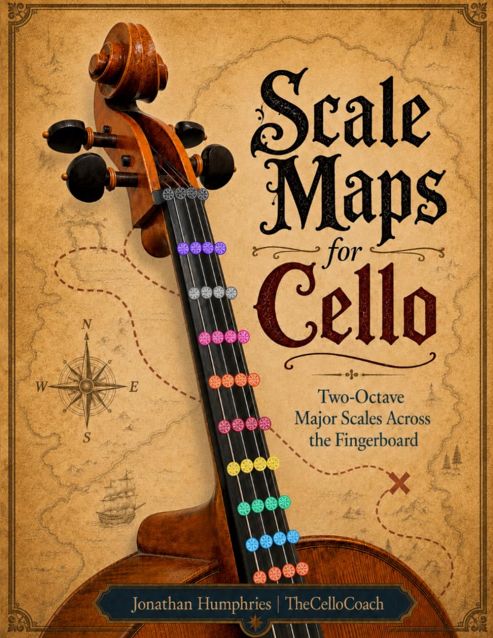 ler totalmente Scale Maps for Cello: Two Octave Major Scales Across the Fingerboard