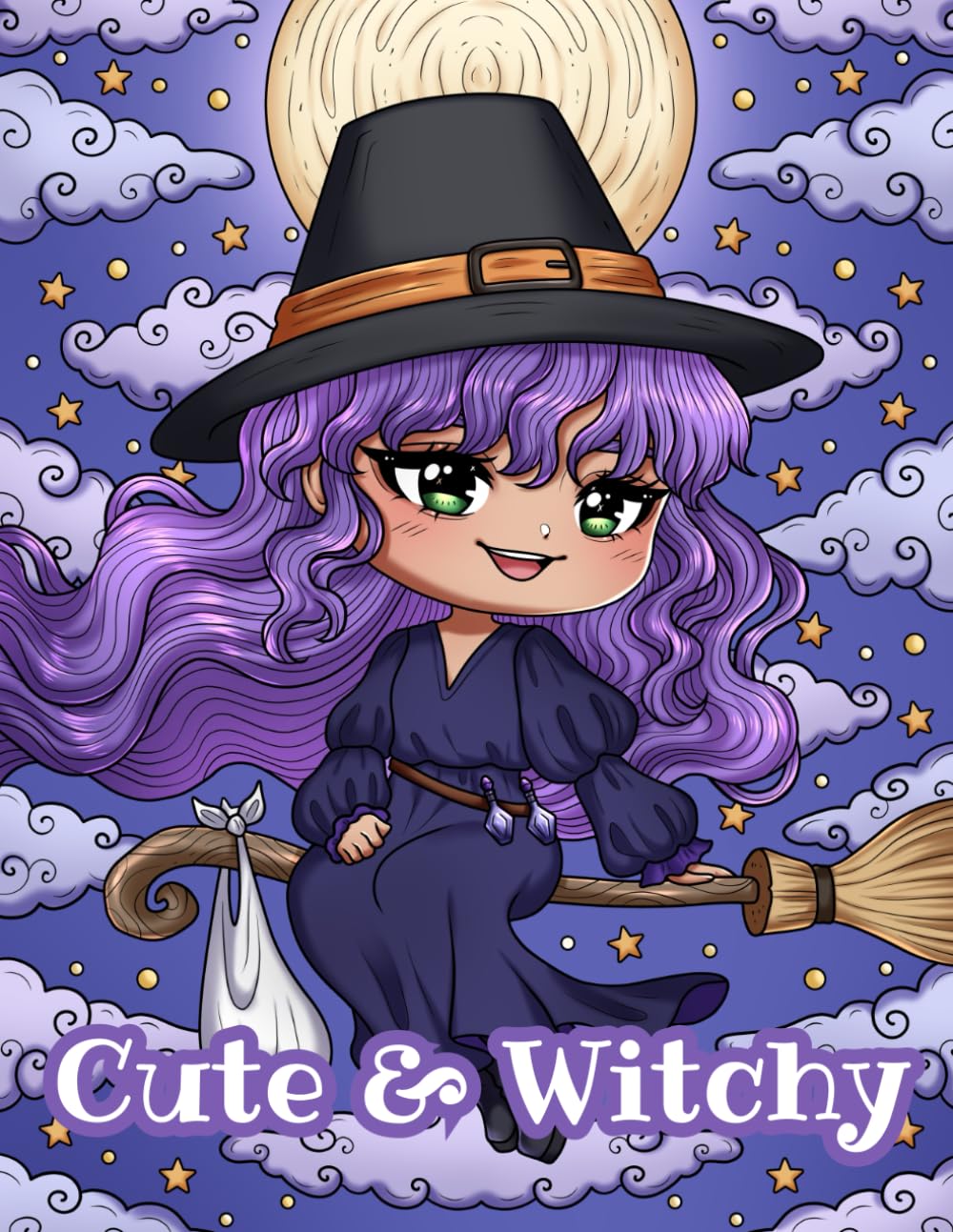 ler totalmente Cute & Witchy: An Adult Coloring Book Featuring Adorable Chibi Witches Living A Magical Life for Relaxation and Stress-Relief