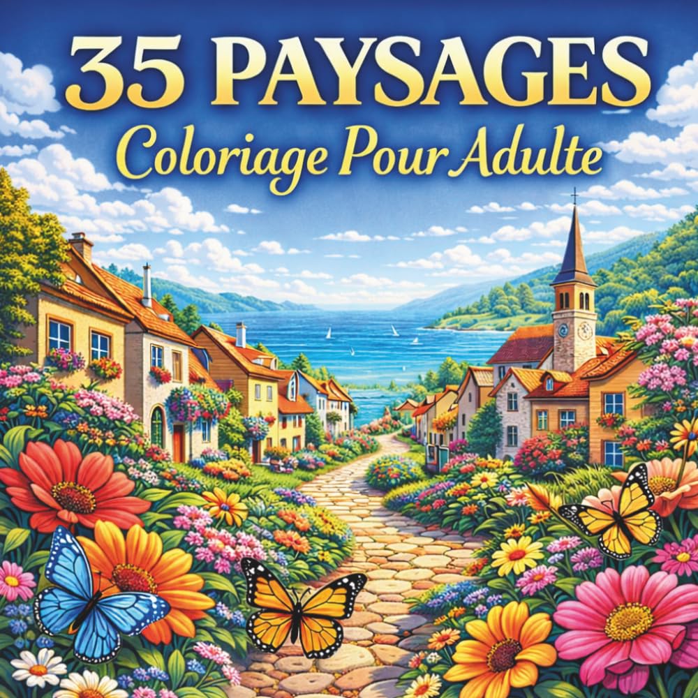 capítulo por capítulo baixar Coloriage Pour Adulte: 35 Paysages Faciles à colorier - Livre de magnifiques dessins apaisants, relaxants, détente et antistress - Montagne Nature... et Designs simples et zen (French Edition)