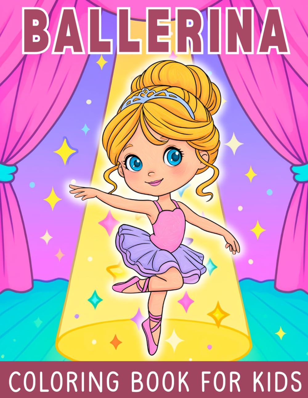 ler totalmente Ballerina: Cute Coloring Book For Girls Ages 4-8