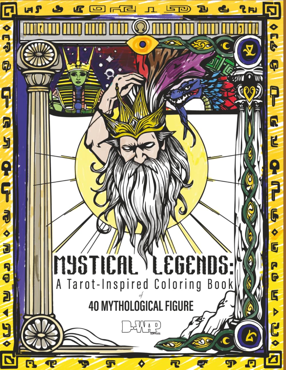 ler totalmente Mystical Legends: A Tarot Inspired Coloring Book of 40 Mythological Figure