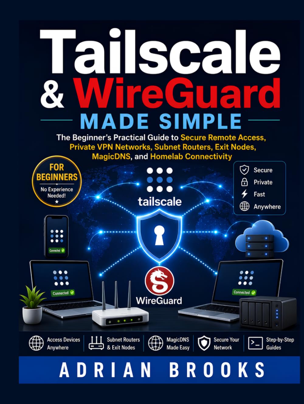 ler totalmente Tailscale & WireGuard Made Simple: The Beginner’s Practical Guide to Secure Remote Access, Private VPN Networks, Subnet Routers, Exit Nodes, MagicDNS, and Homelab Connectivity