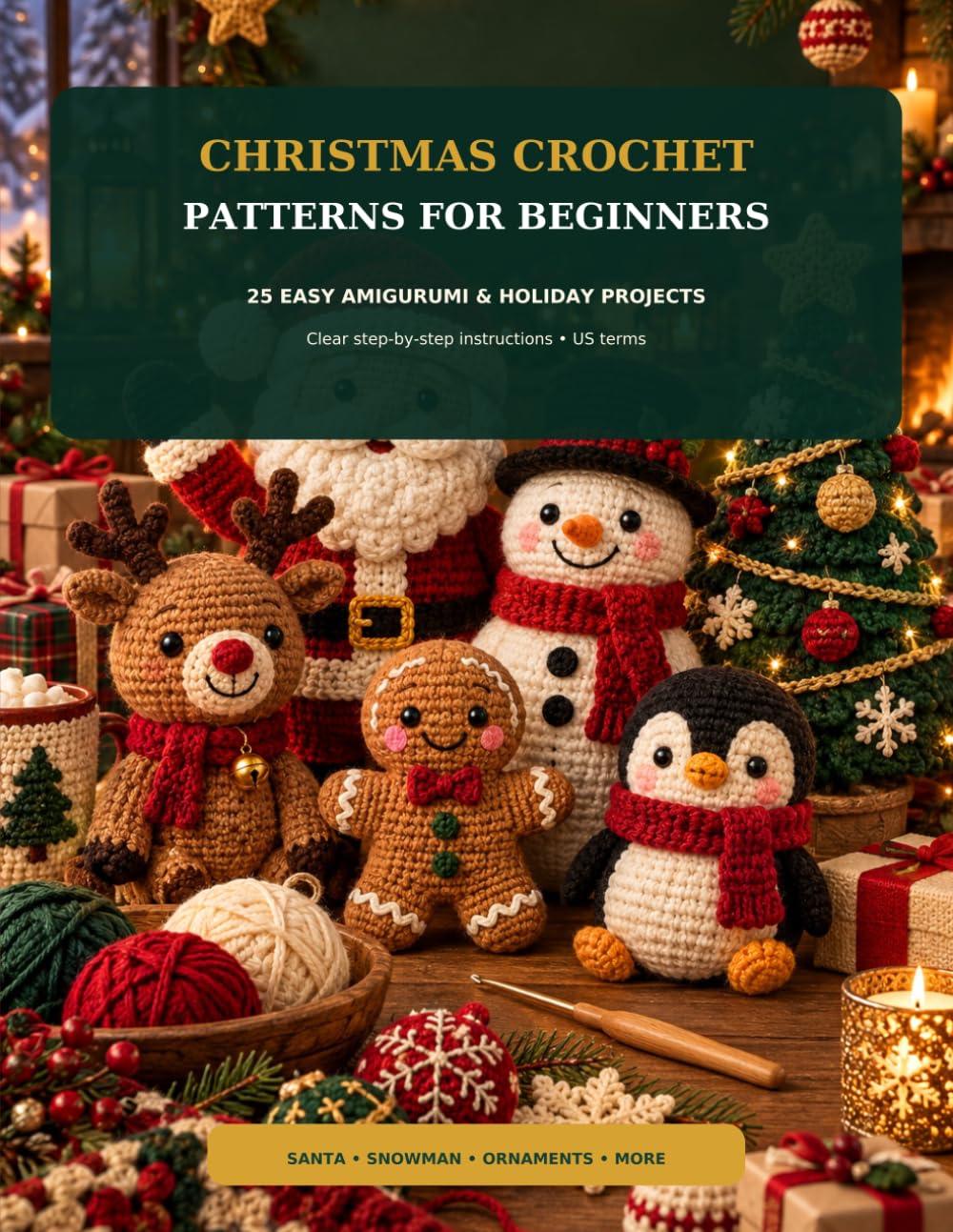 Christmas Crochet Patterns for Beginners: 25 Easy Amigurumi & Holiday Decor Projects with Clear Step-by-Step Instructions baixar livro de graça