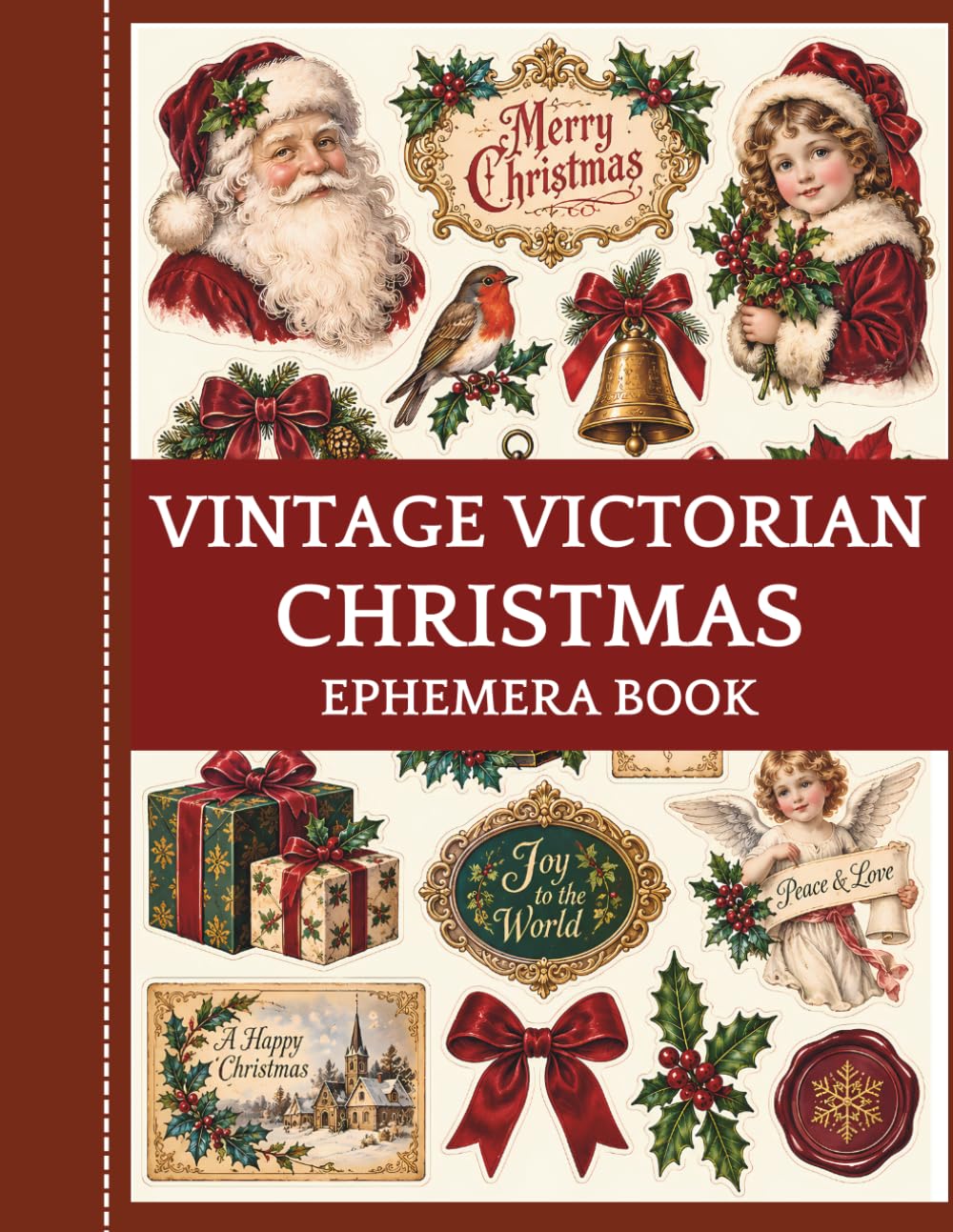 ler totalmente Vintage Victorian Christmas Ephemera Book: Vintage Christmas Cut-Outs for Junk Journals, Scrapbooking, Collage & Paper Crafts