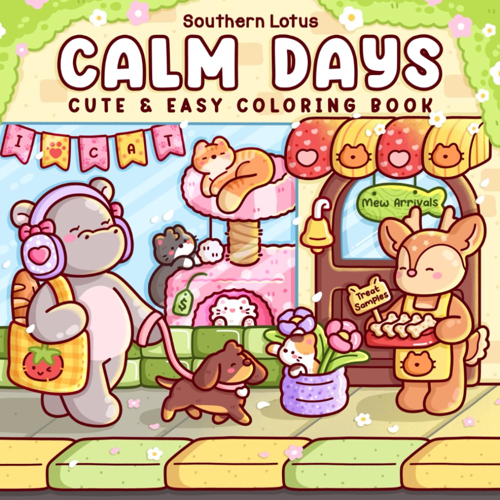 capítulo por capítulo baixar Calm Days: Coloring Book for Adults and Teens Featuring Cozy Animal Friends in Soft Moments and Self-Love Routines for Relaxation (Cute & Easy Coloring)
