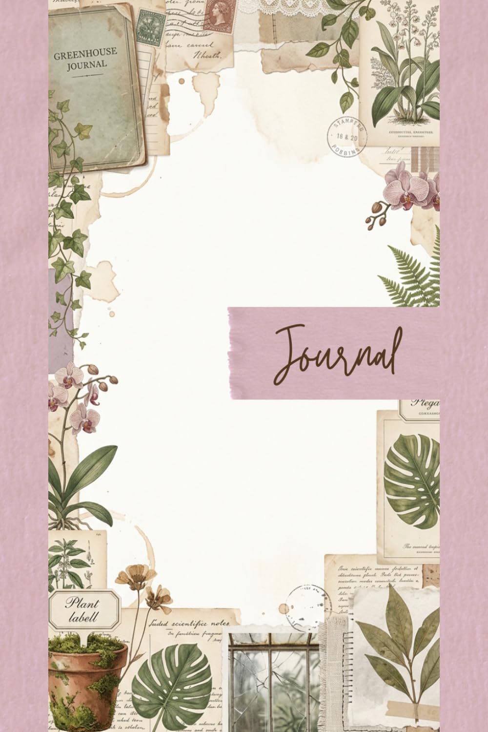 capítulo por capítulo baixar Vintage Greenhouse Conservatory Junk Journal Pages - 6x9 Aesthetic Paper - 100 Decorative Writing Sheets with Exotic Orchids, Monstera Leaves, Potted Ferns, and Antique Scientific Notes Textures