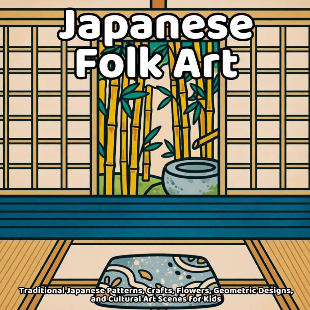 capítulo por capítulo baixar Japanese Folk Art Coloring Book: Traditional Japanese Patterns, Crafts, Flowers, Geometric Designs, and Cultural Art Scenes for Kids
