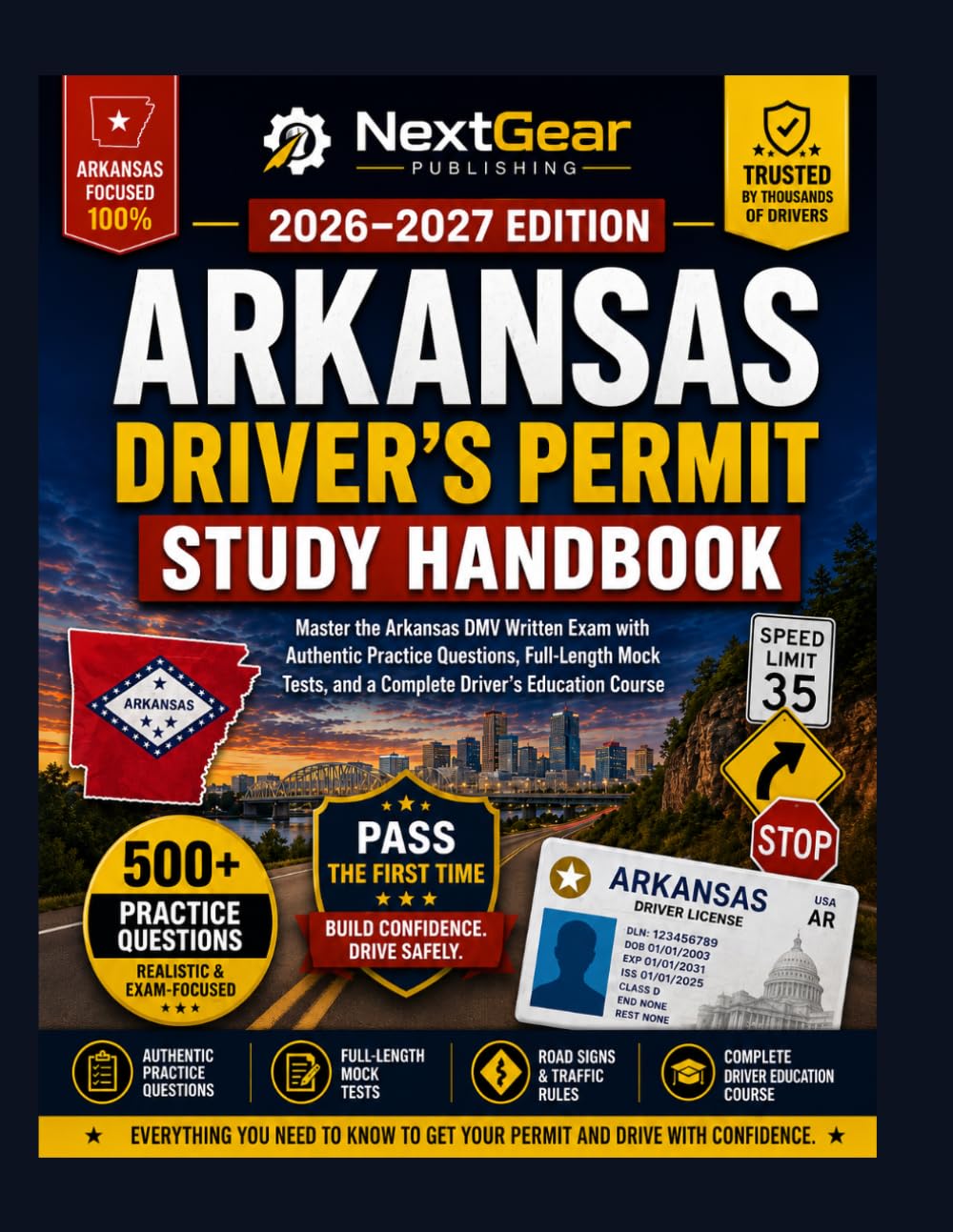 ler totalmente Arkansas Driver's Permit Study Handbook: Master the Arkansas DMV Written Exam with Authentic Practice Questions, Full-Length Mock Tests, and a Complete Driver's Education Course