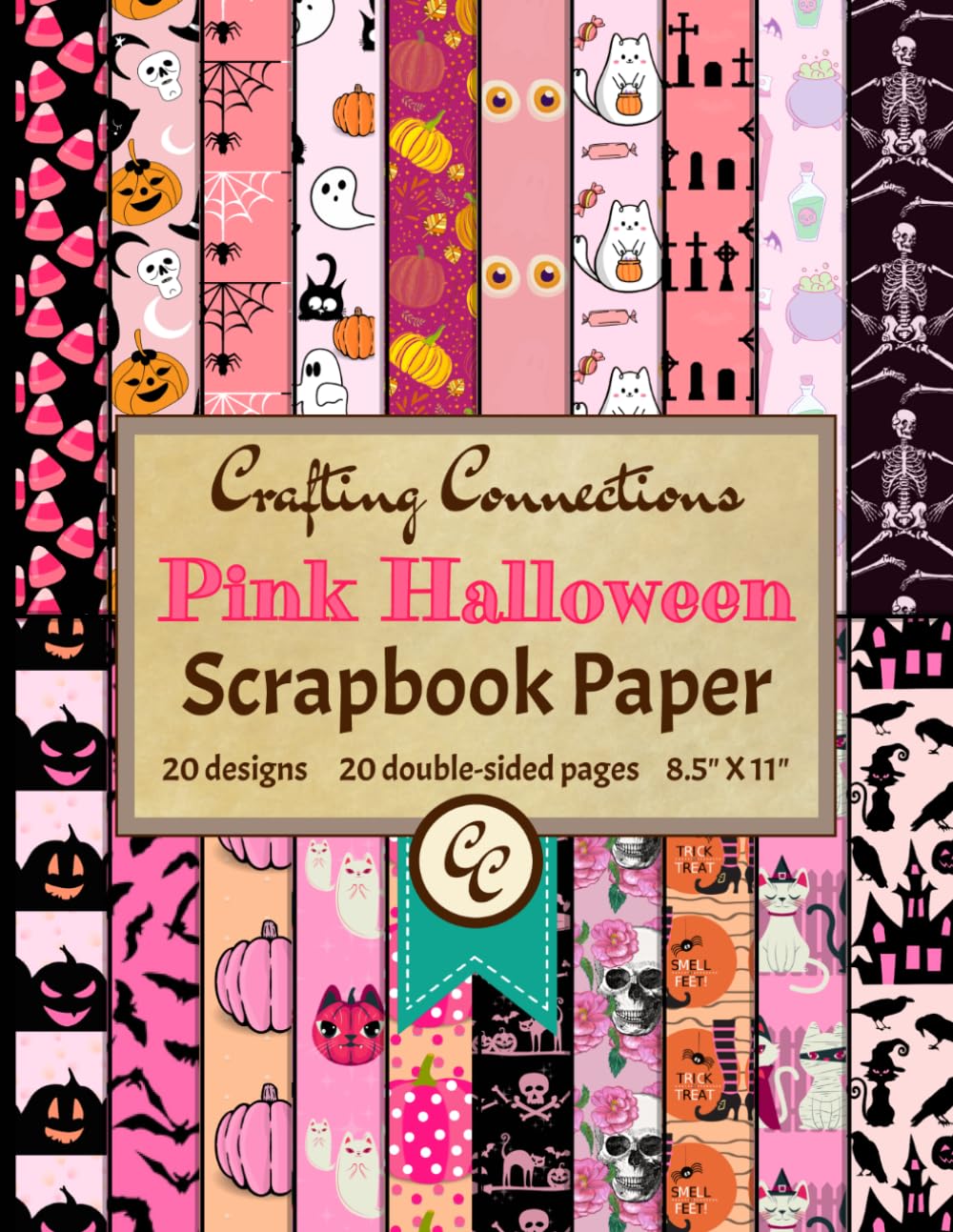 Pink Halloween Scrapbook Paper - 8.5 X 11 Double-Sided Designs: Specialty Craft Paper for Scrapbooking, Junk Journaling, Card Making and Creative DIY Crafting Projects baixar livro de graça