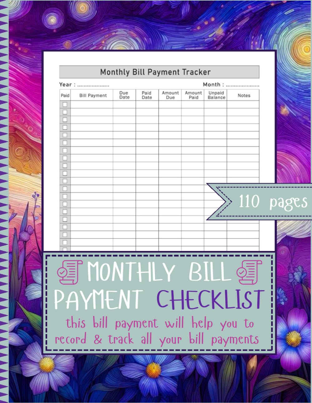 ler totalmente Monthly Bill Payment Checklist: Simplified Bill Tracker Organizer Notebook - 8.5'' x 11'' with 110 Pages"