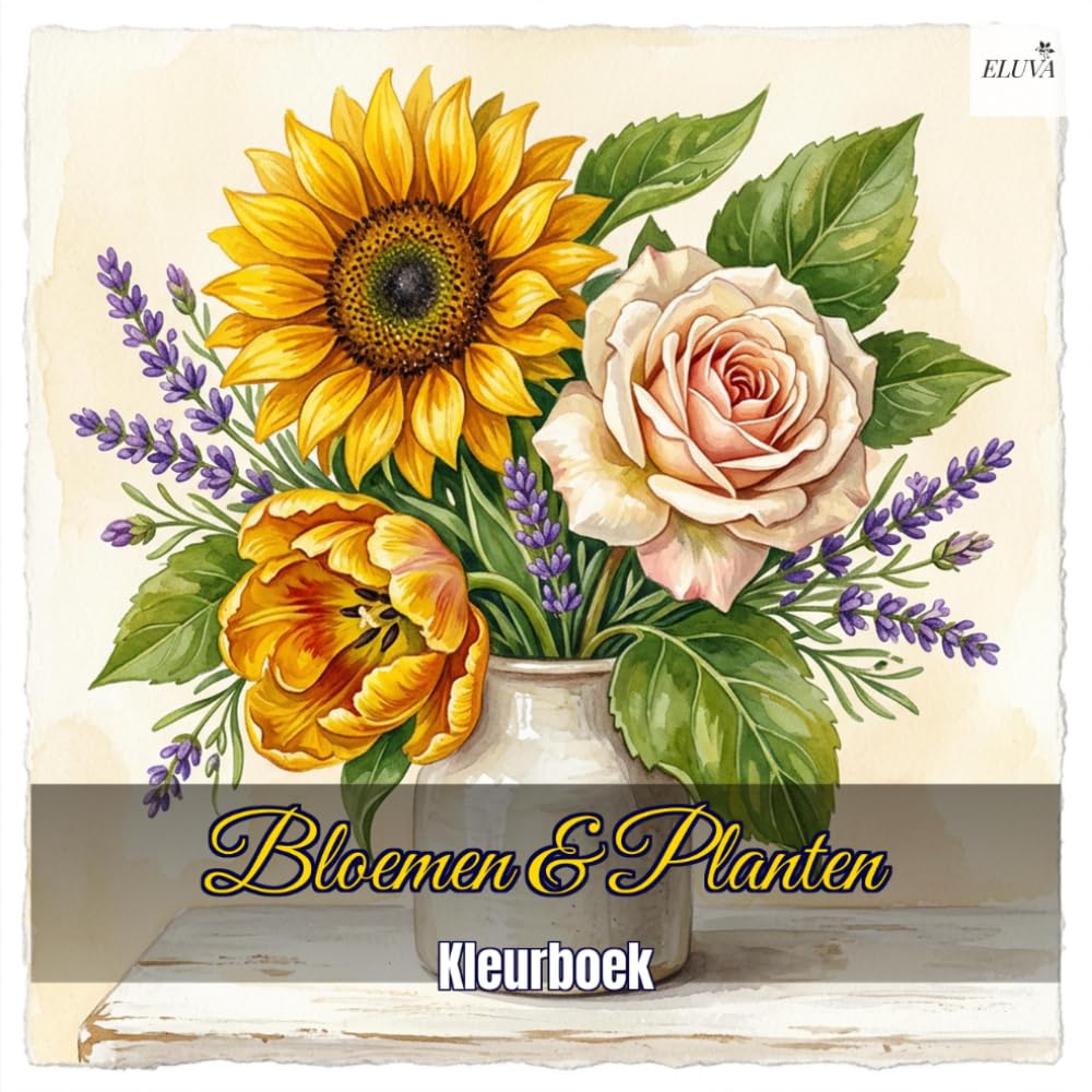 Kleurboek Bloemen & Planten — 60 Grote Eenvoudige Ontwerpen: Dikke Lijnen, Grote Tekeningen voor Volwassenen, Senioren en Beginners — Eenvoudig Inkleuren met Stiften of Potloden (Dutch Edition) baixar livro de graça