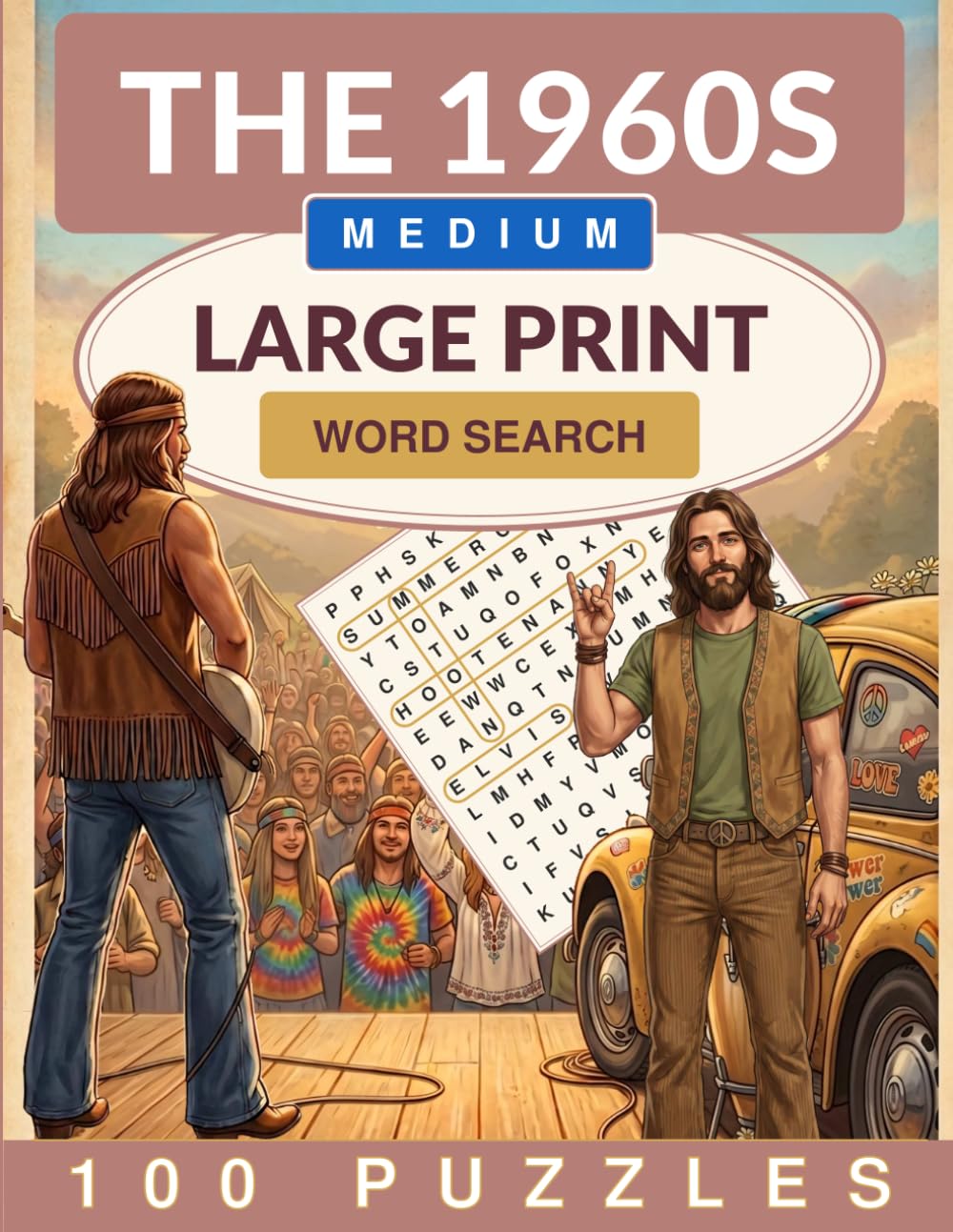 ler totalmente The 1960s Word Search Large Print: 100 Medium Word Search Puzzles for Adults and Seniors (Crackling Fire Word Search)