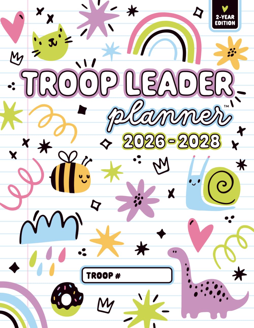 Troop Leader Planner Two-Year Edition (Dated): 24-Month Organizer for Daisy, Brownie, Junior, Multi-Level Scout Girl Groups | Must-Have Meeting &... | Monthly, Yearly Calendars (Black Doodles) baixar livro de graça