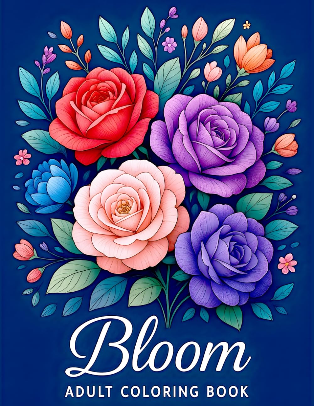 Bloom Adult Coloring Book: Adult Coloring Book for Mindfulness, Anxiety Relief, and Relaxation with Flowers. baixar o livro de graça