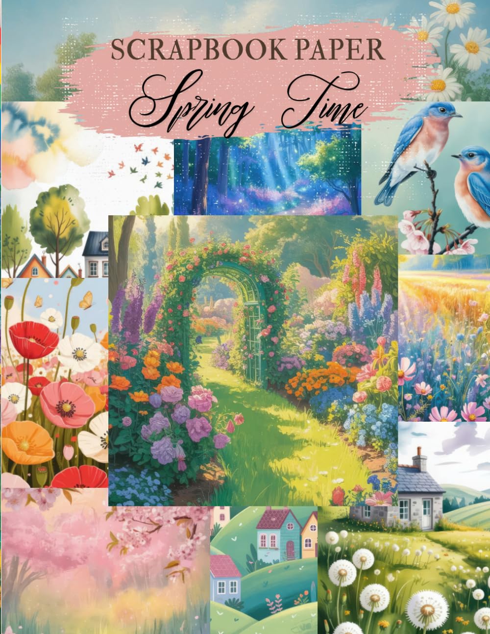 Spring Time Scrapbook Paper: High Quality Illustrations Of Flowers, For Ephemera, Mixed Media, and More. baixar o livro de graça