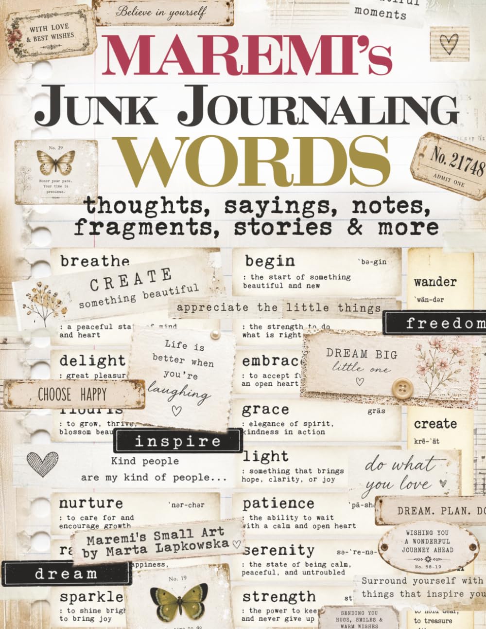 MAREMI'S Junk Journaling WORDS, thoughts, sayings, notes, fragments, stories & more