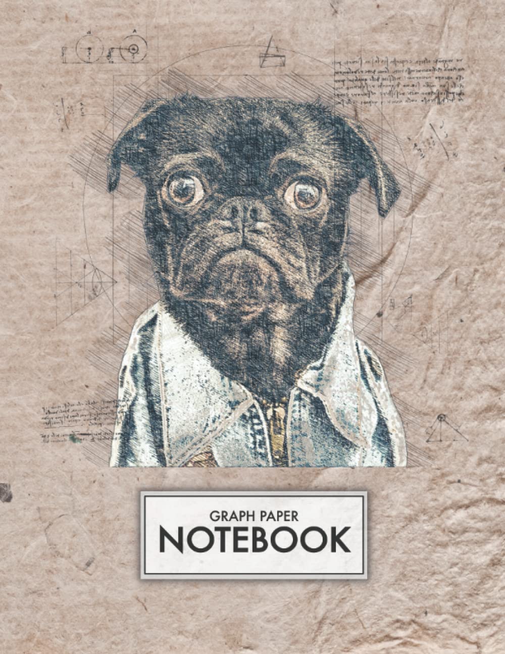 Graph Paper Notebook: DaVinci Pug, 8.5 x 11 inch baixar o livro de graça