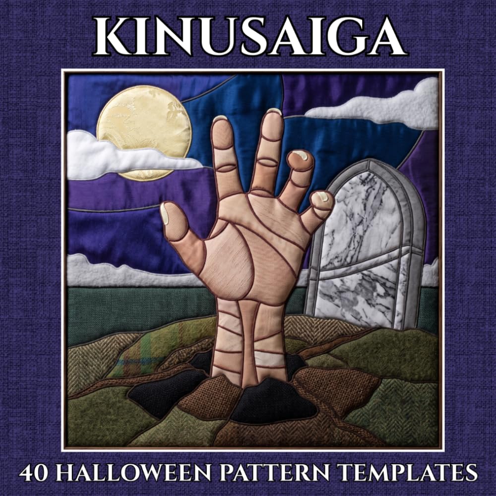 Kinusaiga Halloween Templates: 40 No-Sew Japanese Fabric Art Patterns, 8 × 8 Inch Designs for Halloween Crafts and Creative Projects (Kinusaiga Fabric Art) baixar o livro de graça