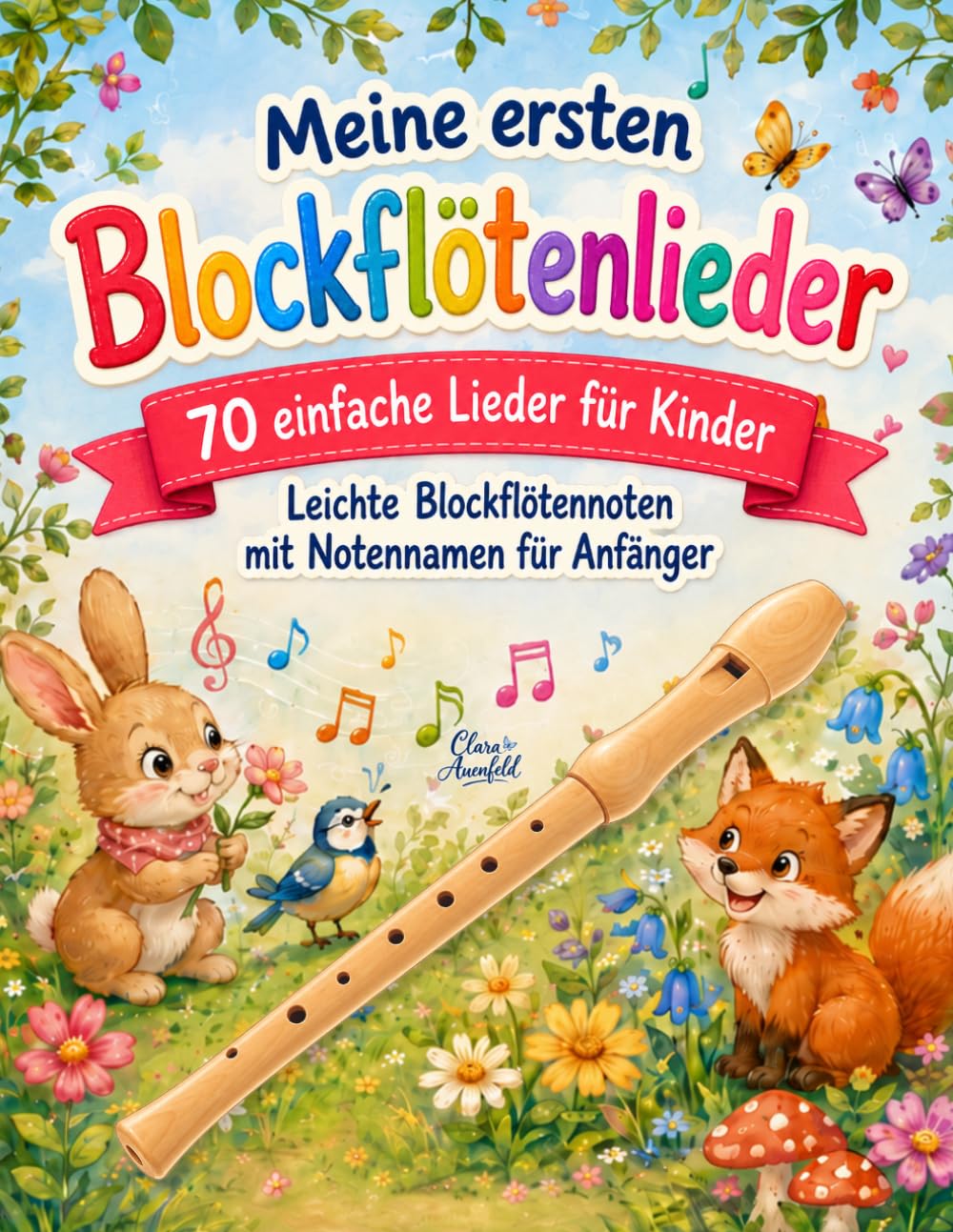 ler totalmente Meine ersten Blockflötenlieder: 70 einfache Lieder für Kinder - Leichte Blockflötennoten mit Notennamen für Anfänger (German Edition)