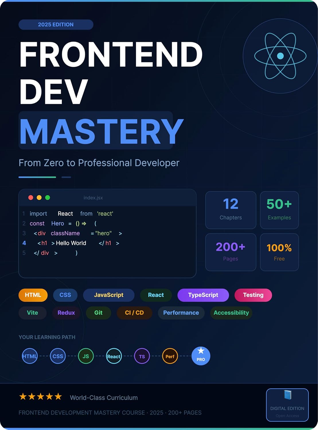 Frontend Development Mastery: The Complete 2025 Roadmap to HTML, CSS, JavaScript, React, TypeScript, and Next.js — From Absolute Beginner to Professional Engineer (English Edition) baixar o livro de graça