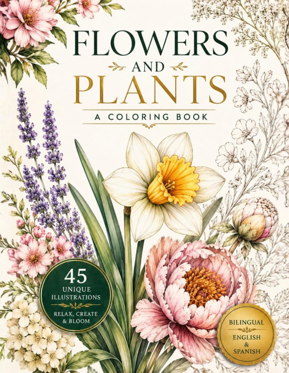 Flowers and Plants Coloring Book: A creative journey through petals, leaves, and nature to reconnect with yourself. baixar o livro de graça
