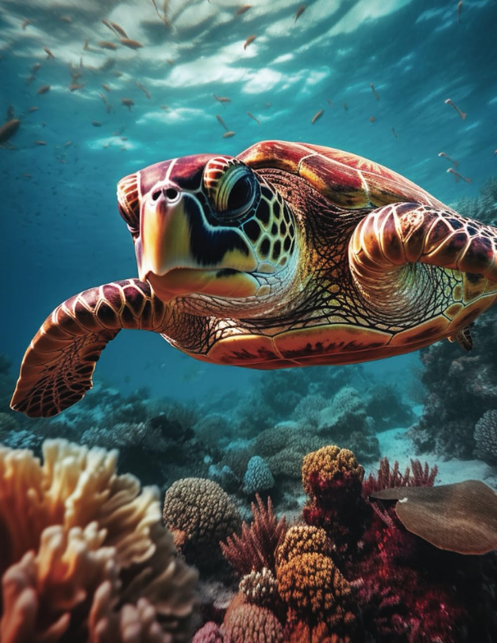 Sea Turtle Blank Lined Journal Notebook/Diary, 8.5" x 11", College Ruled 200 pages baixar o livro de graça