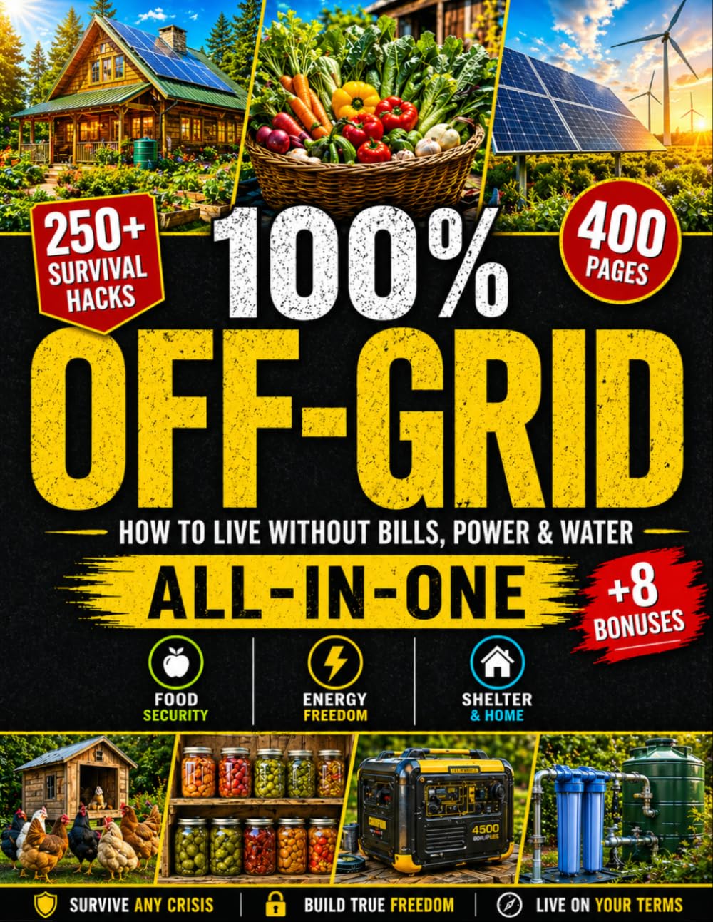ler totalmente 100% Off-Grid • The Ultimate Self-Sufficiency Bible: How to Grow, Build, and Protect Everything Your Family Needs for Long-Term Survival in Any Crisis - Without Prior Skills or Expensive Tools