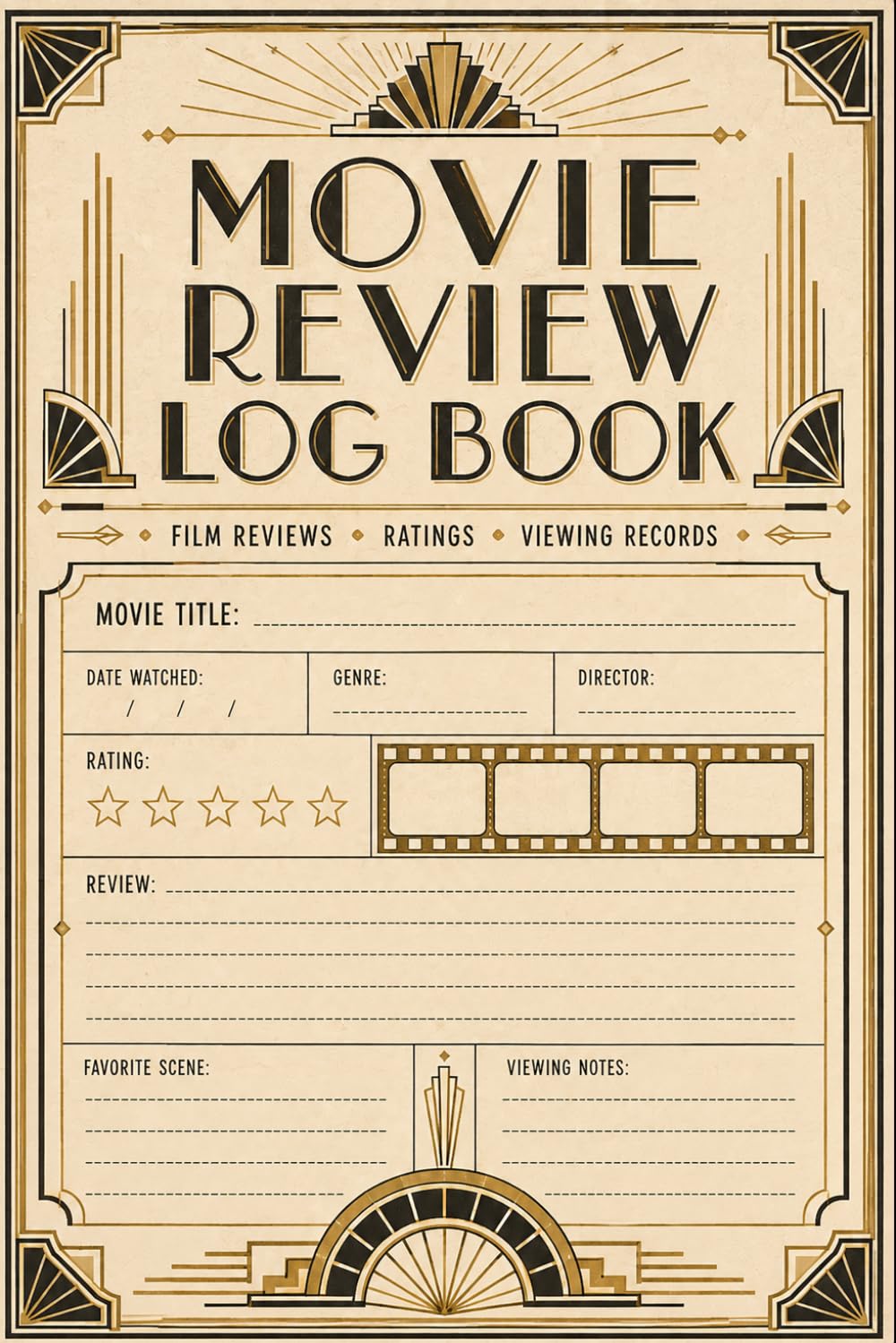Movie Review Log Book: Film Tracking Book for Ratings, Viewing Dates, Genre Notes, Character Impressions, Favorite Scenes, and Personal Reviews baixar o livro de graça