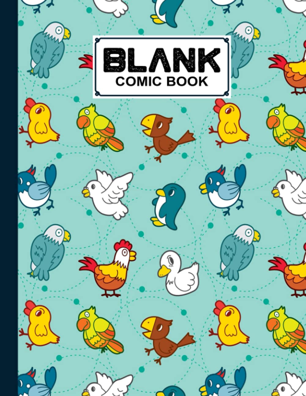 Blank Comic Book: Birds Cover Blank Comic Book, Create Your Own Story, Journal, Notebook, Sketchbook for Kids and Adults, 120 Pages - Size 8.5" x 11" Notebook by Marlies Bach baixar livro de graça