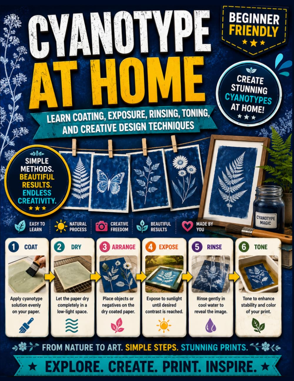 Cyanotype at Home: Learn Coating, Exposure, Rinsing, Toning, and Creative Design Techniques baixar o livro de graça