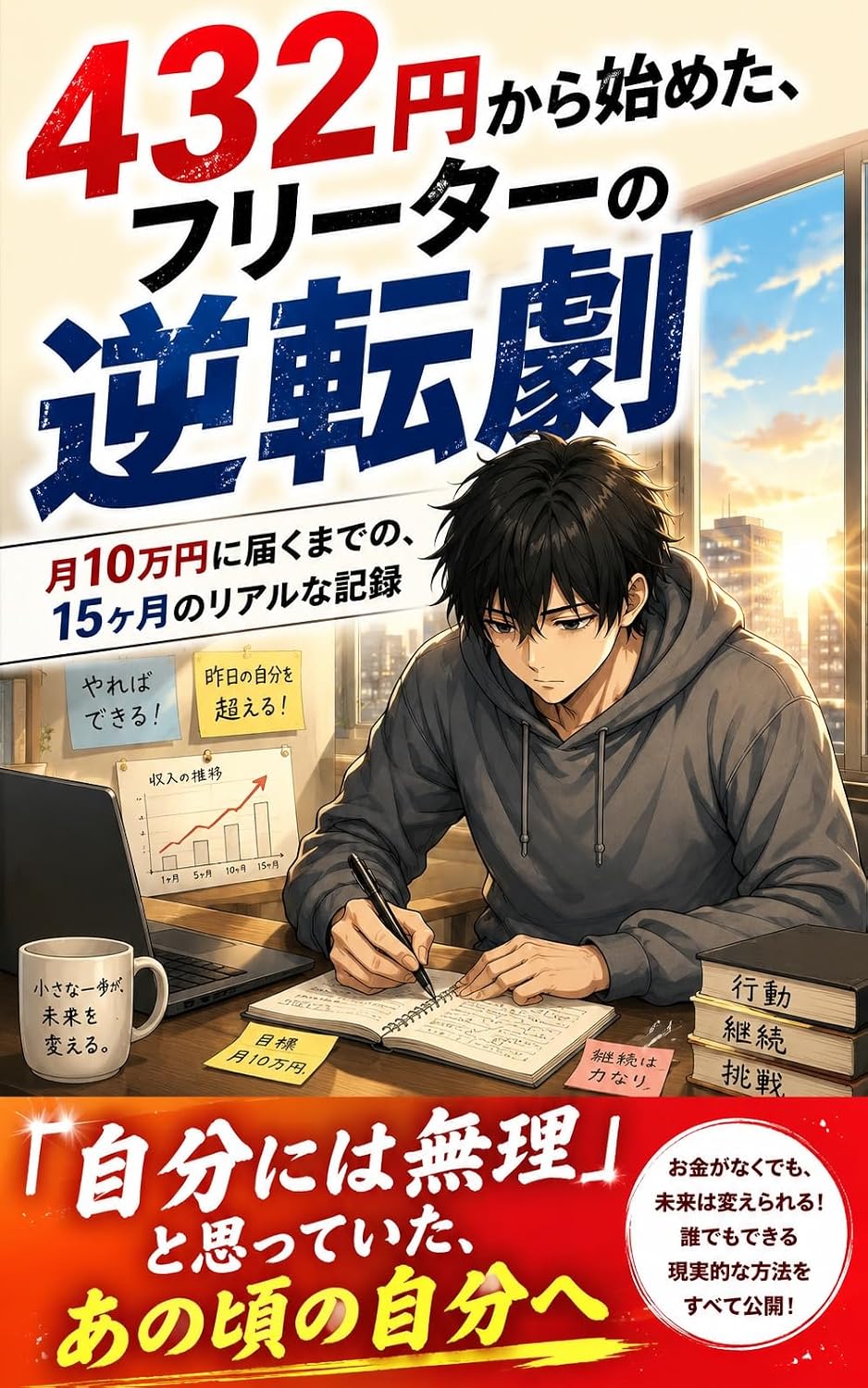 ler totalmente 432 En kara Hajimeta Furiitaa no Gyakutengeki: Tsuki 10 Man En ni Todoku made no 15 Kagetsu no Riaru na Kiroku (Japanese Edition)