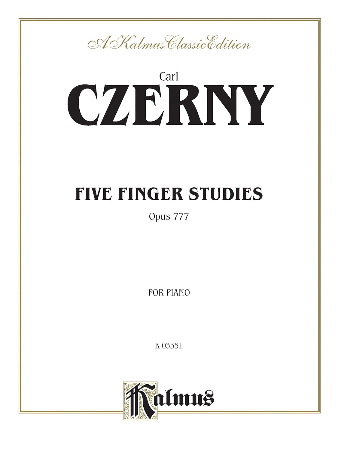 ler totalmente Czerny 5 Finger Studies Op. 777