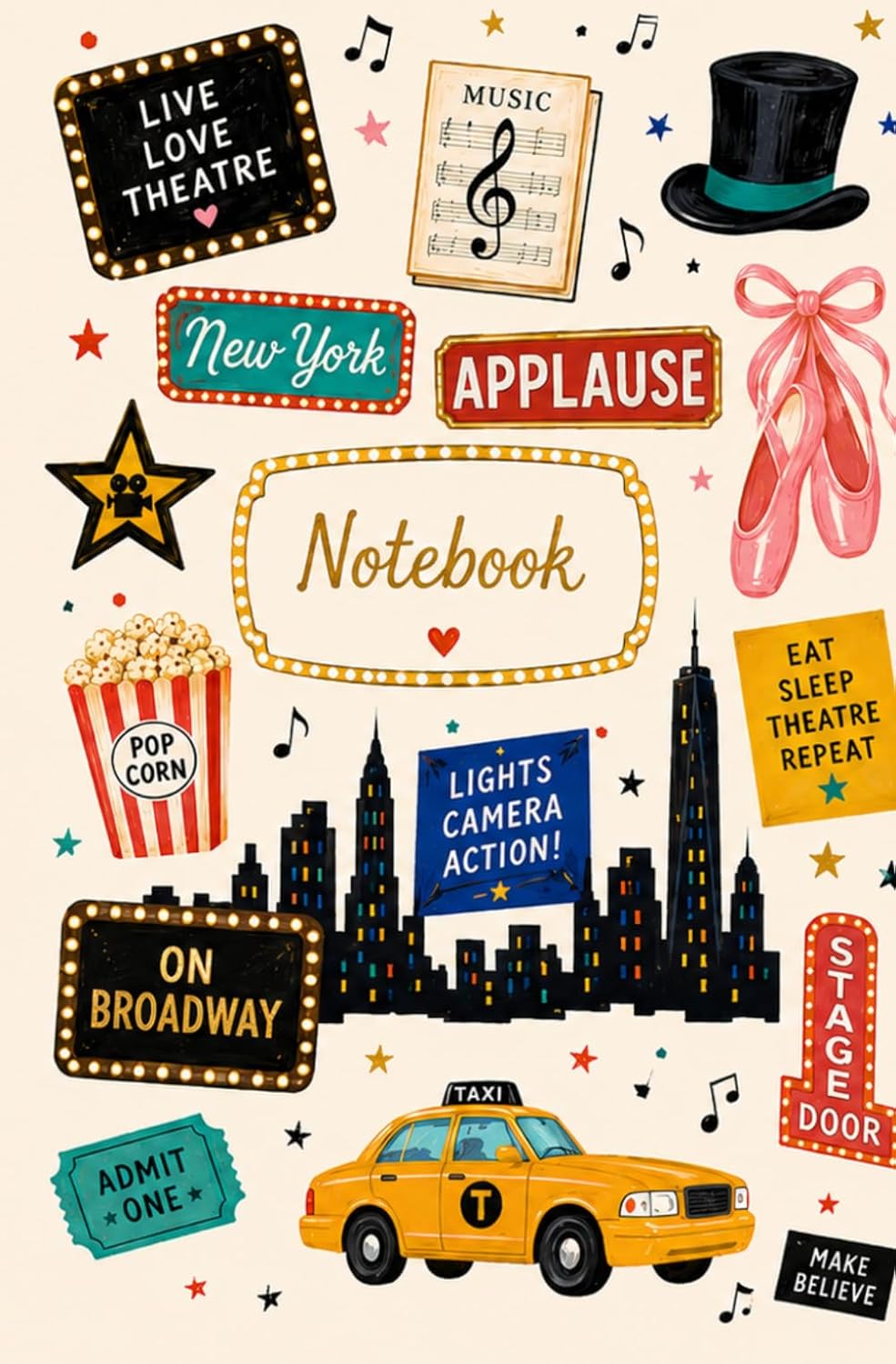 capítulo por capítulo baixar Theater Notebook: Broadway Themed Notebook- 100 pages lined (6x8)