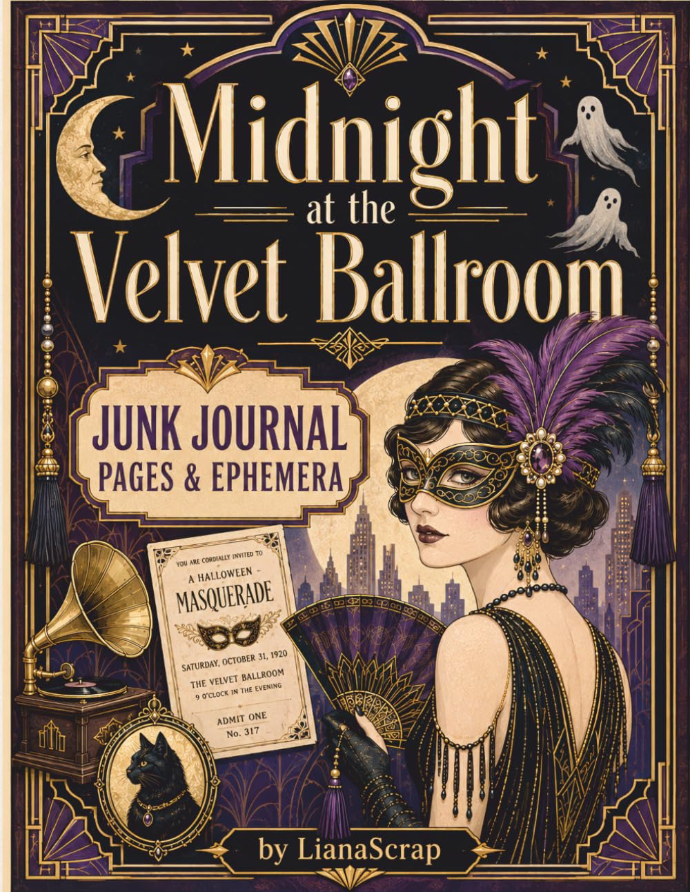 Midnight at the Velvet Ballroom: Junk Journal Pages & Ephemera baixar livro de graça