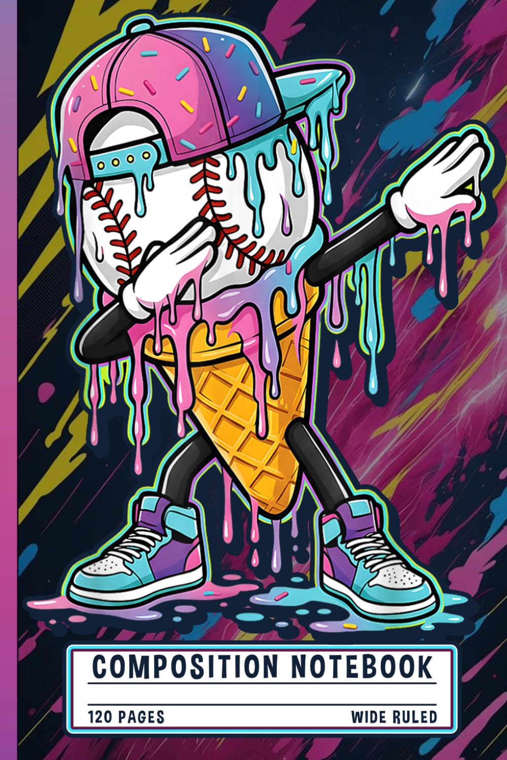 capítulo por capítulo baixar Dabbing Baseball Ice Cream Composition Notebook Sports For Kids: Wide Ruled Book Workbook Journal Sketchbook for School Supplies, Writing, and Notes; 6" x 9" 120 pages