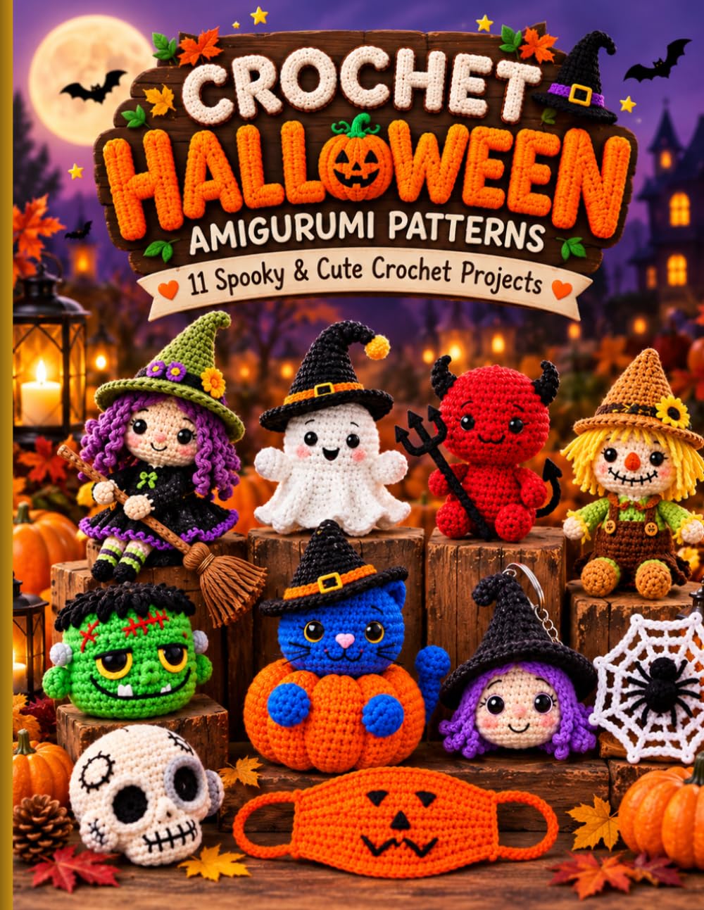 Spooky Stitches: A Halloween Crochet Collection: 11 Cute & Creepy Amigurumi Patterns for Witches, Ghosts, Monsters, Pumpkins, Spiders, Halloween Decorations & Handmade Gifts baixar livro de graça