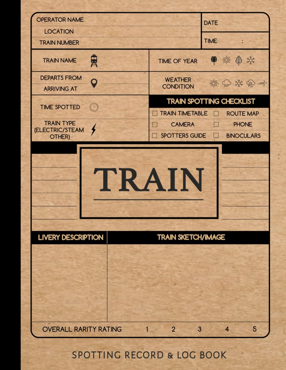ler totalmente Trainspotting Record & Log Book: Locomotive Spotters Journal. Detail & Track Every Type. Ideal for Hobbyists, Collectors, and Vehicle Enthusiasts