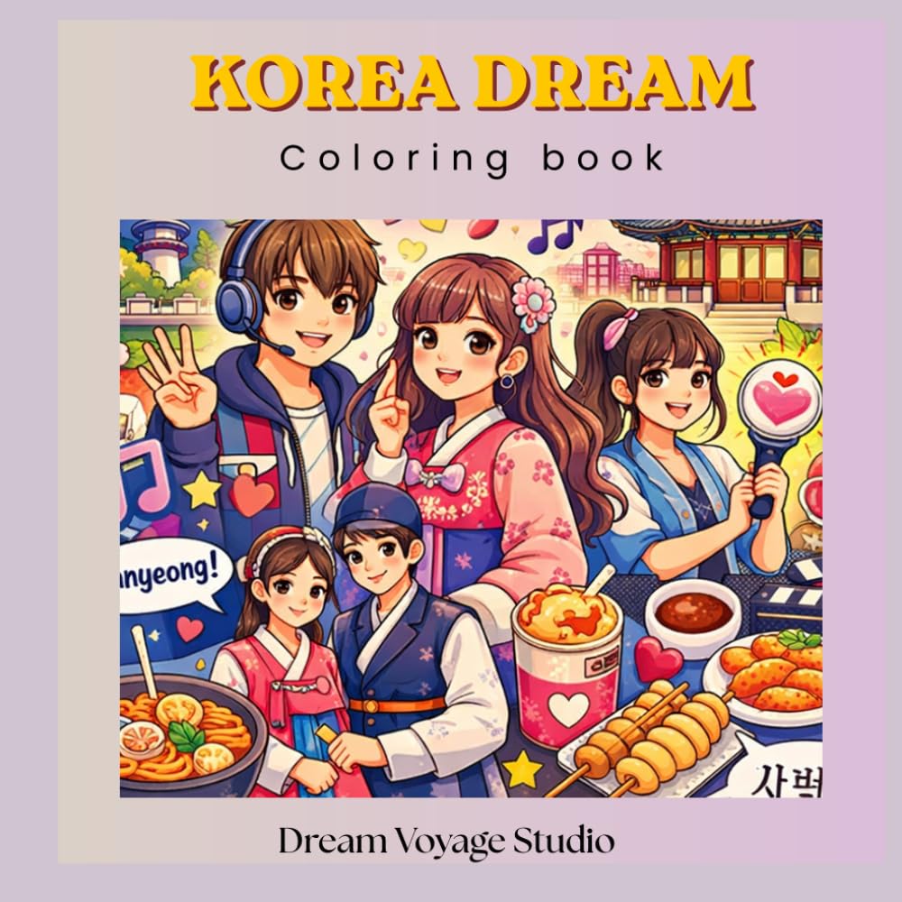 ler totalmente Korea dreams - coloring book: Relaxing Korean-Inspired Illustrations for Stress Relief and creativity (Italian Edition)