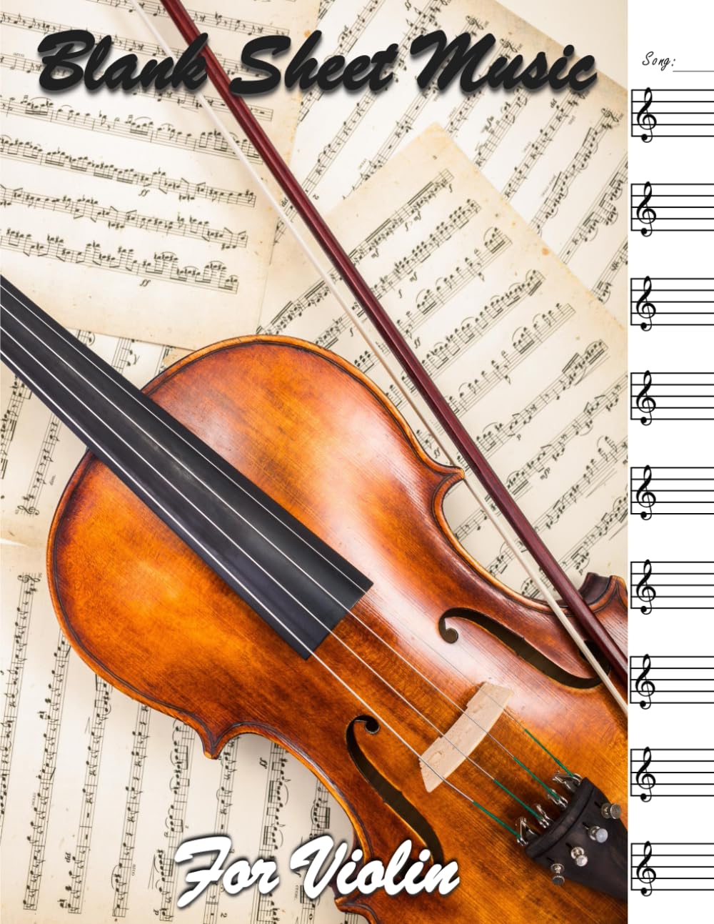 Blank Sheet Music for Violin: 100 Pages of Blank Sheet Music with 9 Clear and Crisp Staves per Page - Perfectly Sized for Composing baixar o livro de graça