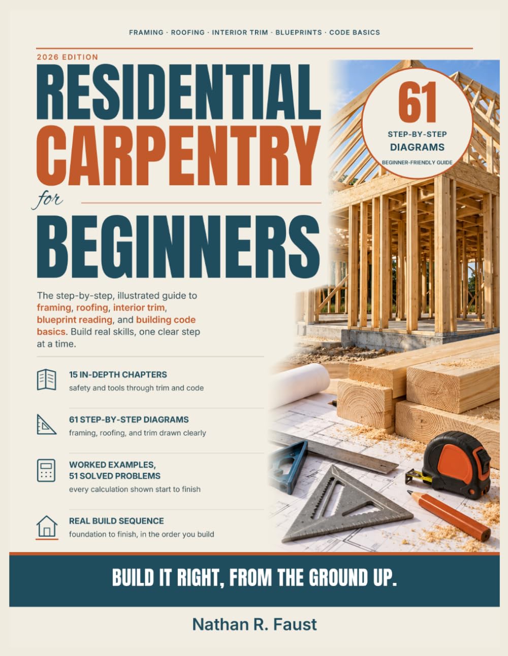 Residential Carpentry for Beginners: A Step-by-Step, Illustrated Guide to Framing, Roofing, Interior Trim, Blueprint Reading, and Building Code Basics baixar o livro de graça