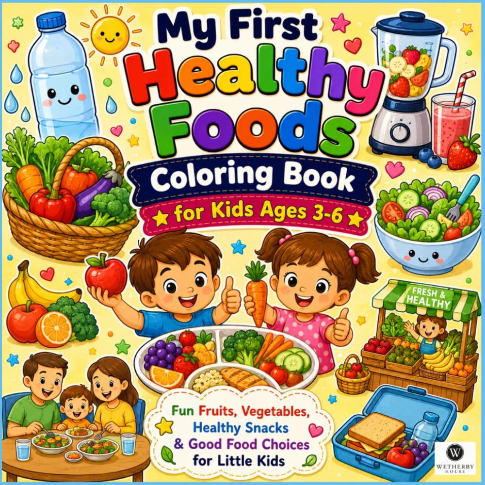 My First Healthy Food Coloring Book for Kids: An Interactive Nutrition Activity Book with Big Bold Lines to Melt Picky Eating Habits and Build Fine Motor Skills baixar o livro de graça