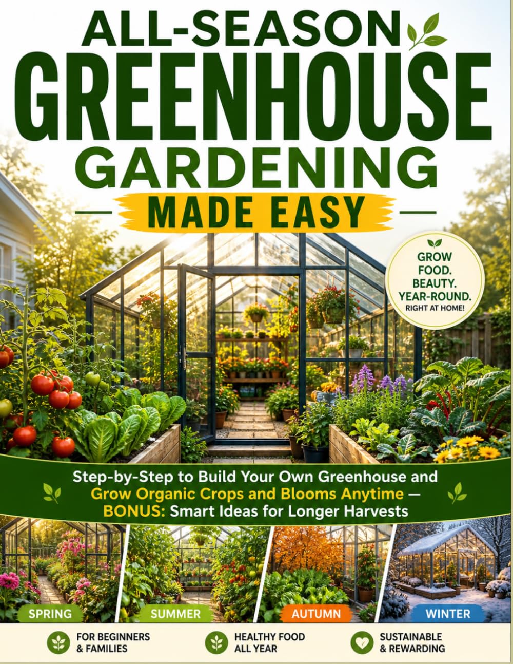 ler totalmente ALL-SEASON GREENHOUSE GARDENING MADE EASY: Step-by-Step to Build Your Own Greenhouse and Grow Organic Crops and Blooms Anytime — BONUS: Smart Ideas for Longer Harvests
