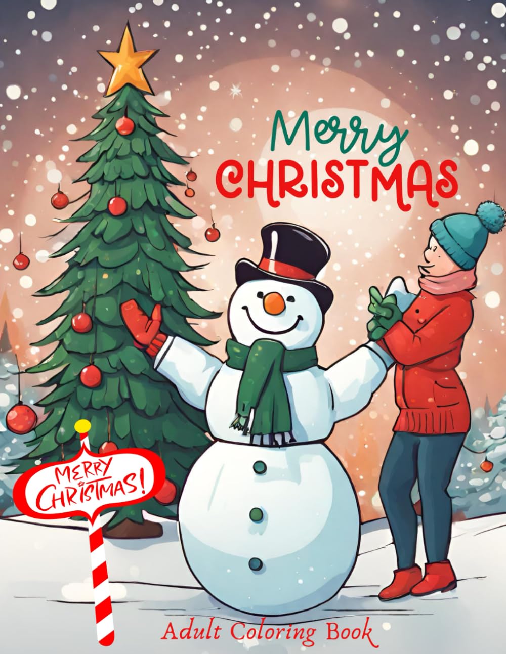 ler totalmente Merry Christmas Coloring Book For Adults: 52 Easy to Draw Designs With Calming Christmas And Winter Scenes