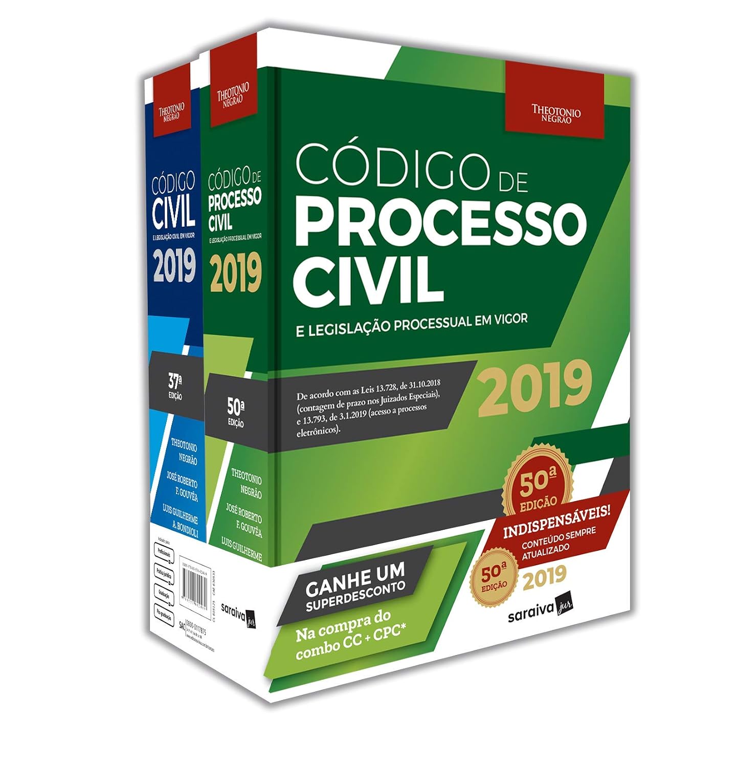 ler totalmente Combo TN: Código Civil e Código Processo Civil - 11ª edição de 2019