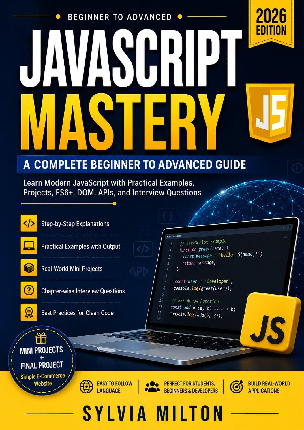 ler totalmente JAVASCRIPT MASTERY: A Complete Beginner to Advanced Guide with Practical Examples, Mini Projects, Interview Questions, and Real-World Applications (English Edition)