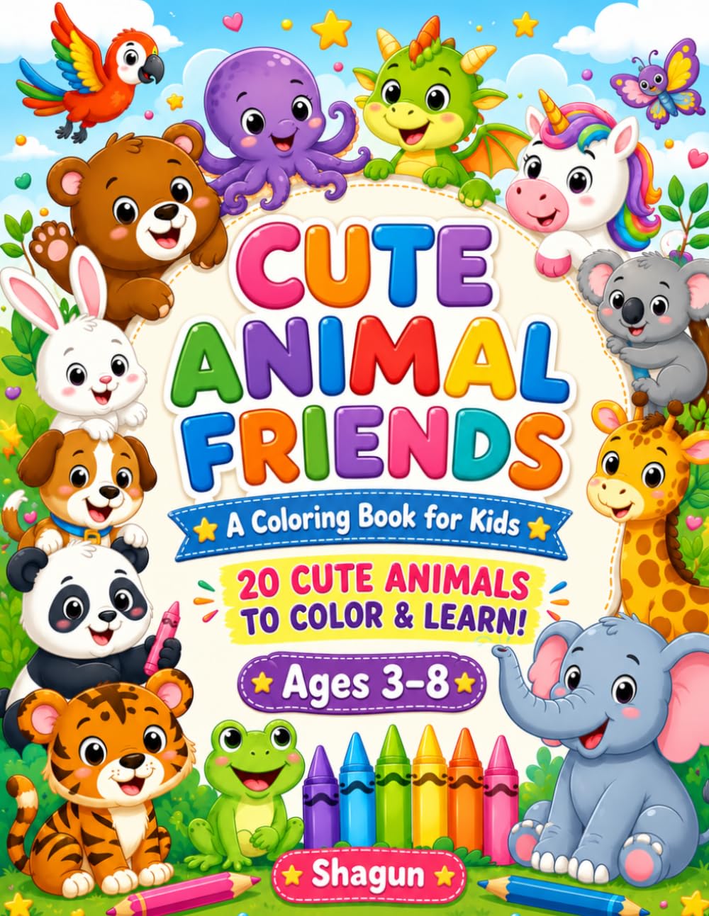 Cute Animal Friends: A Coloring Book For Kids baixar o livro de graça