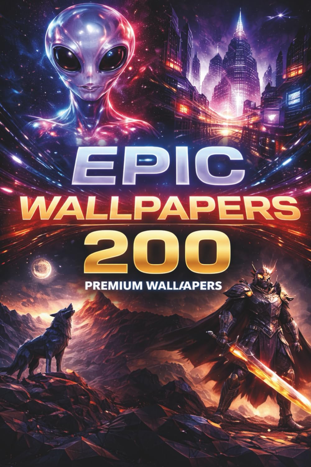 ler totalmente Epic Wallpapers: 200 Premium Low Poly, Cyberpunk & Futuristic Wallpapers (Spanish Edition)