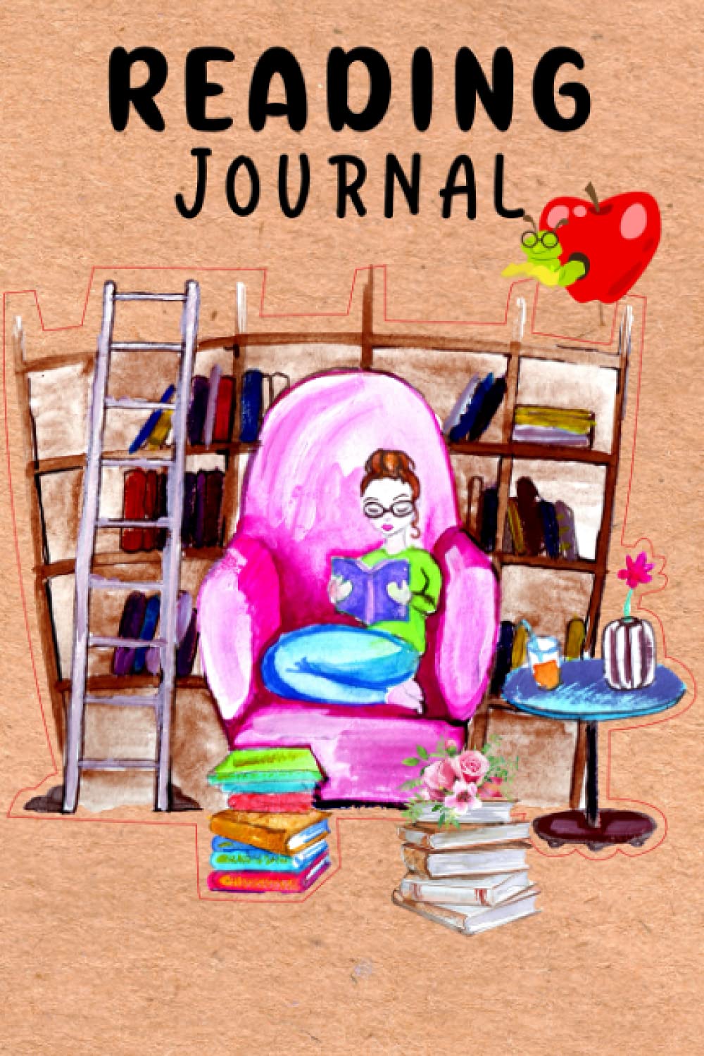 ler totalmente Reading Journal: Reading Log And Book Review Journal For Book Lovers, Bibliophile Organizer, Bookworm Women Theme Cover