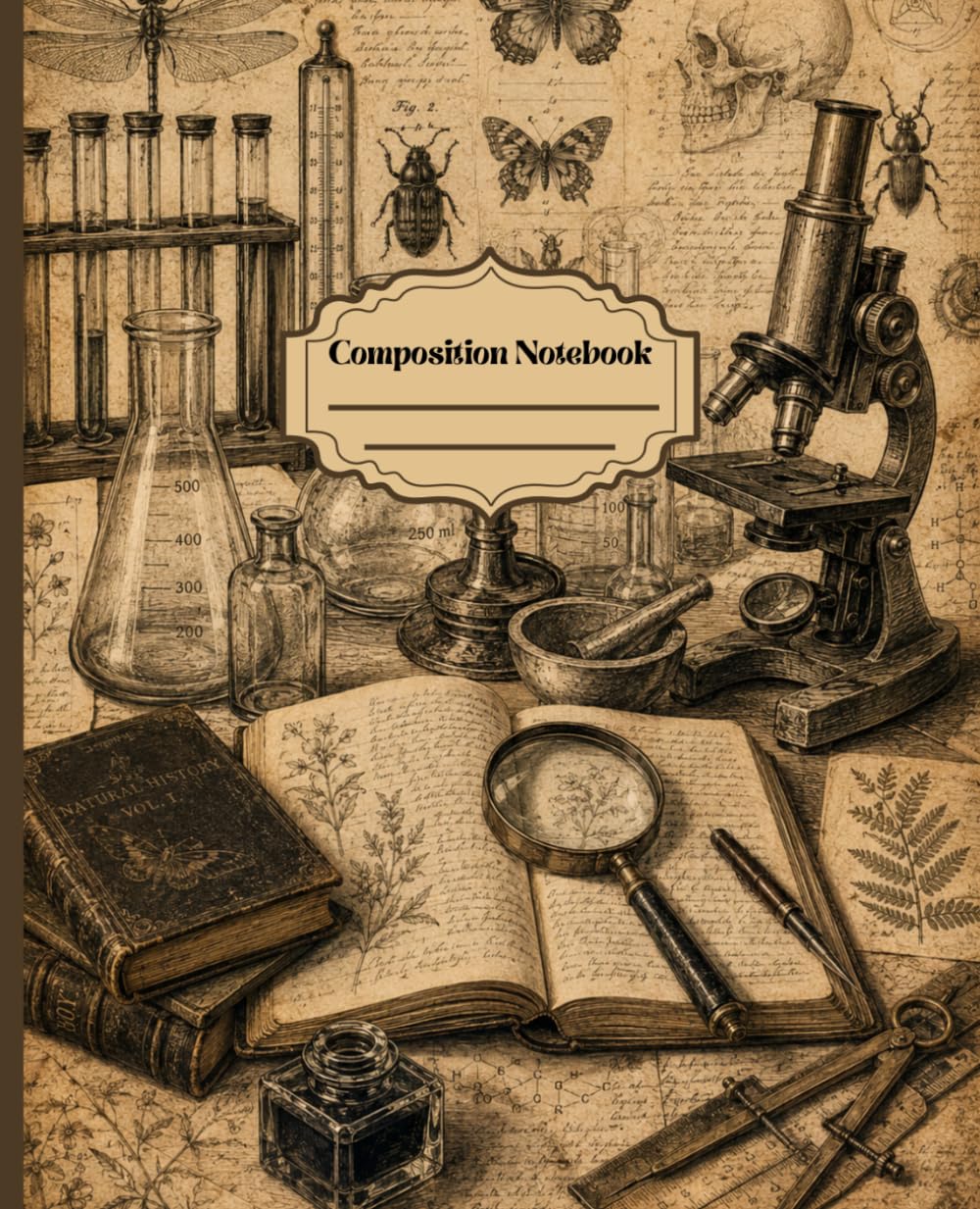 Vintage Science Composition Notebook: Blank Science Journal Featuring Antique Scientific Equipment, 110 Lined Pages baixar o livro de graça